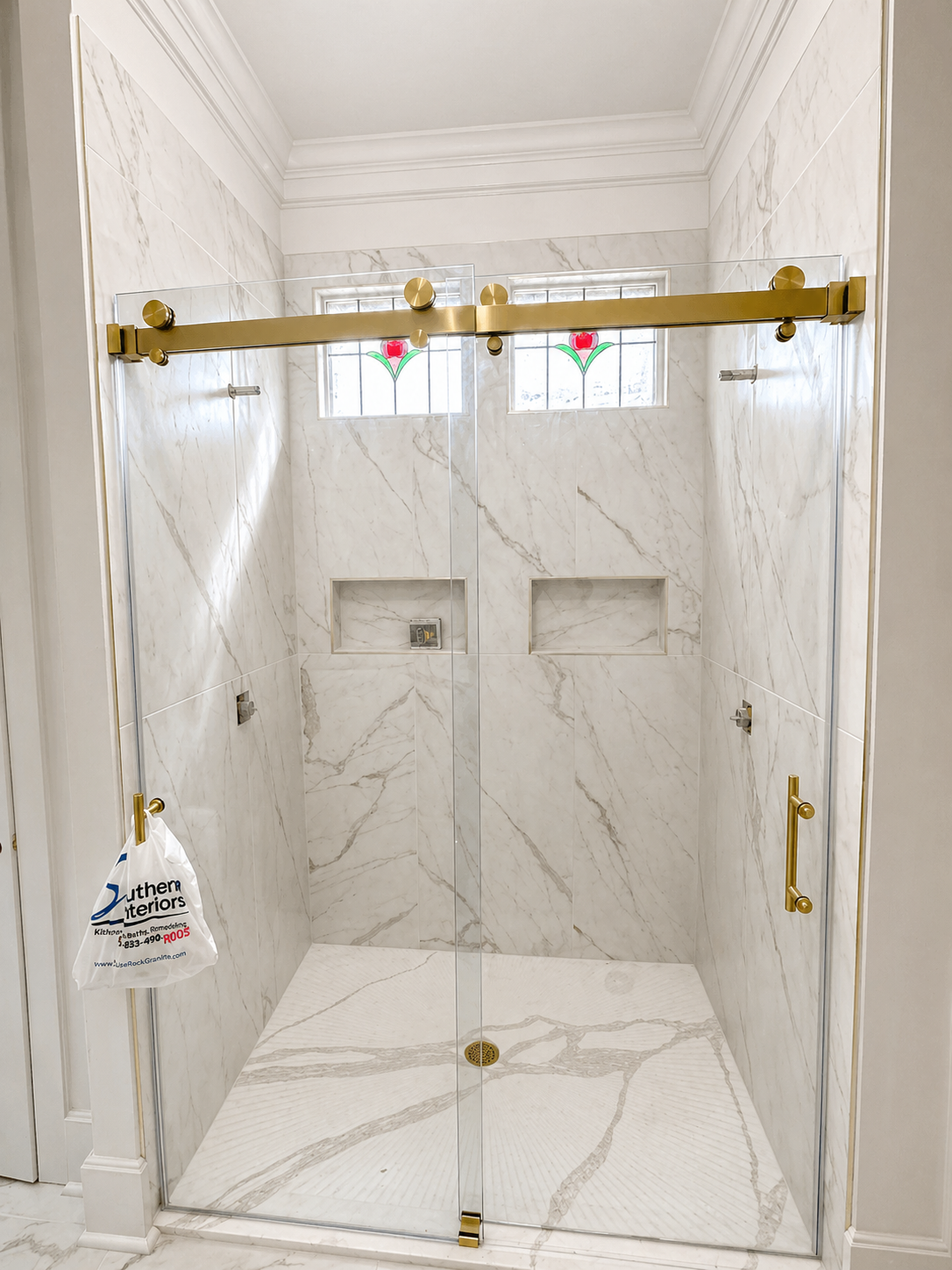 Calcutta Viola installed shower