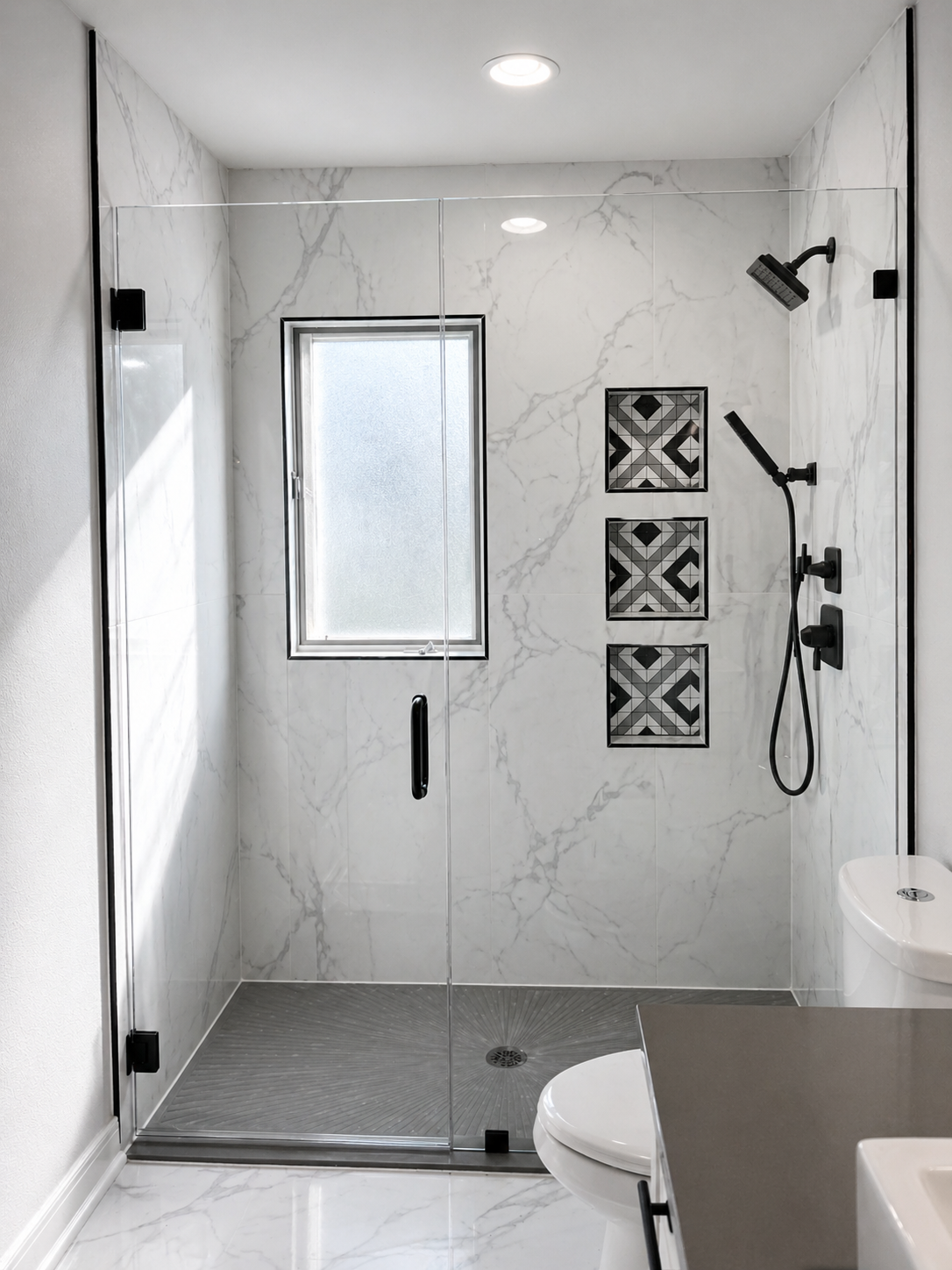 Grey Storm installed shower